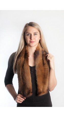 Polecat fur scarf